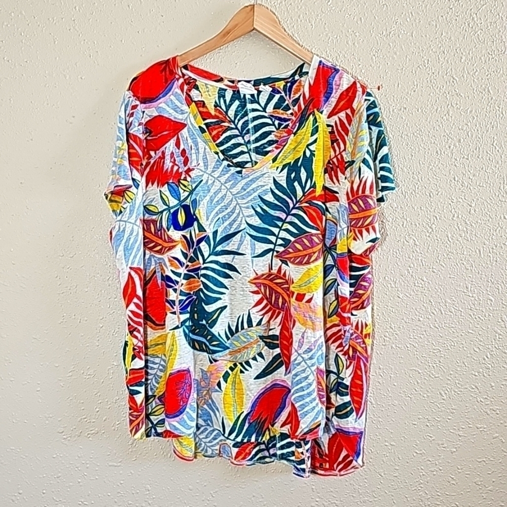 C&C 100% Linen Short Sleeve Top